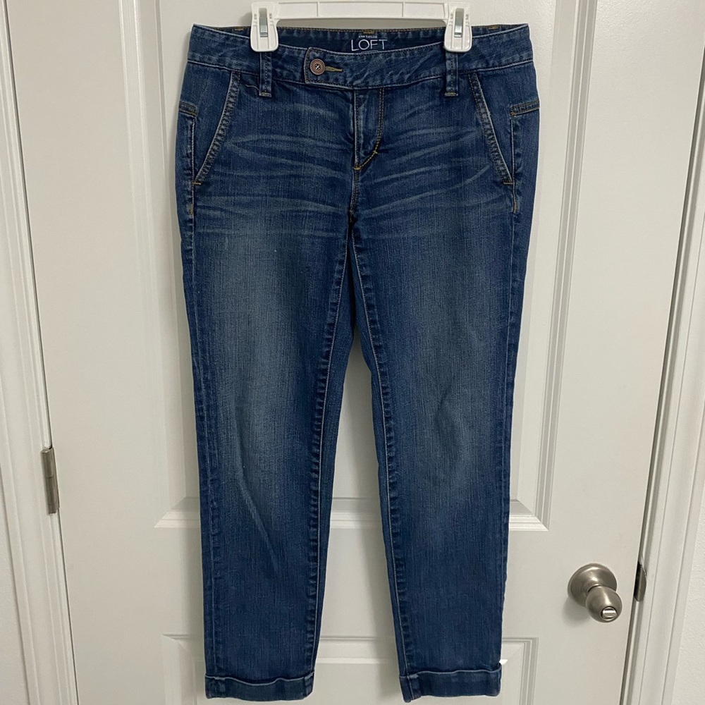 LOFT 99% Cotton Blue Jeans 4